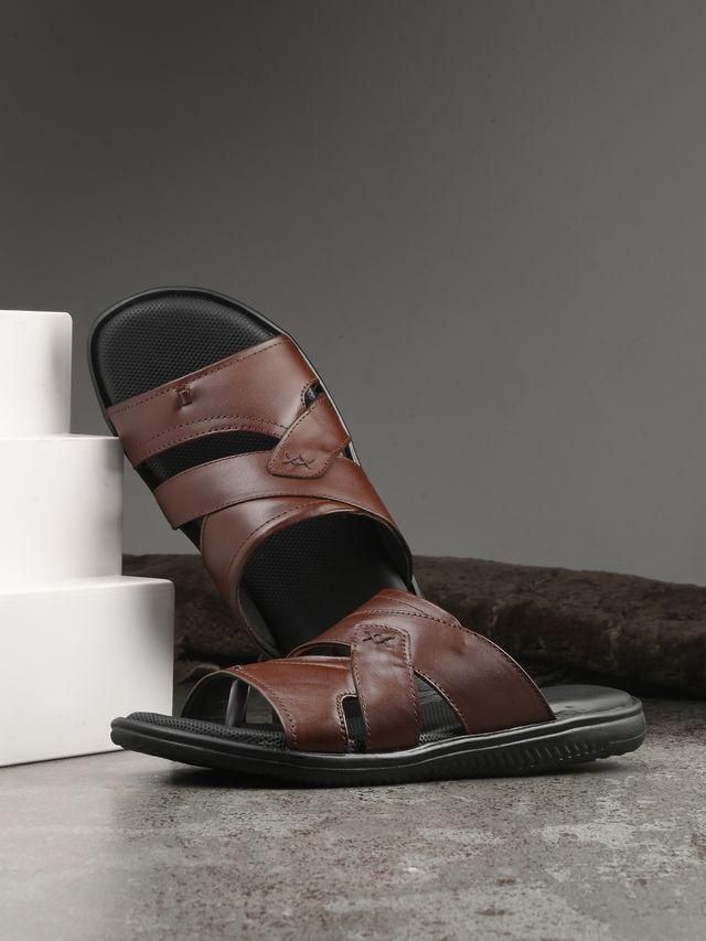Knight Walkers Men Cloud Nine Brown Leather Slippers