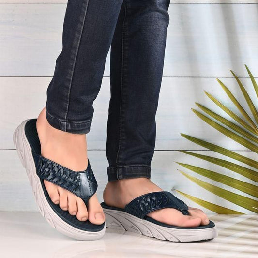 Men's Faux Leather Casual Slippers