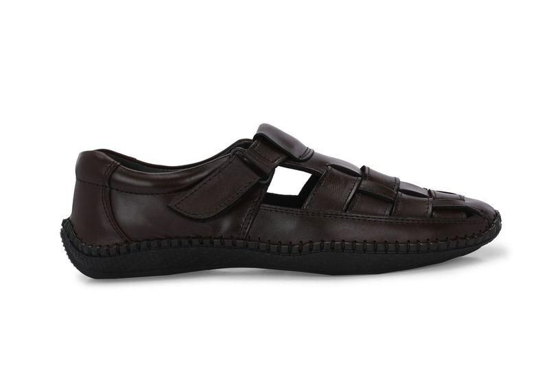 Knight Walkers Mens Dreamers Brown Leather Sandal