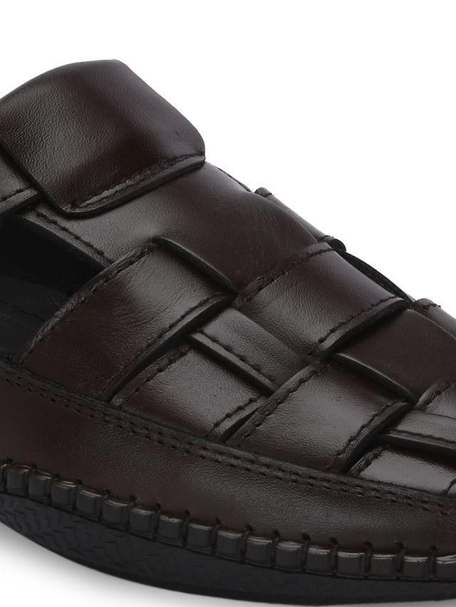 Knight Walkers Mens Dreamers Brown Leather Sandal