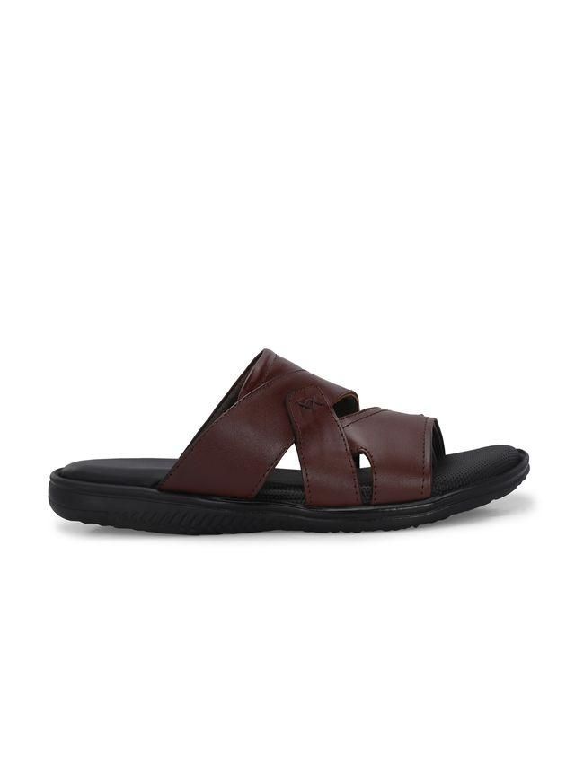 Knight Walkers Men Cloud Nine Brown Leather Slippers