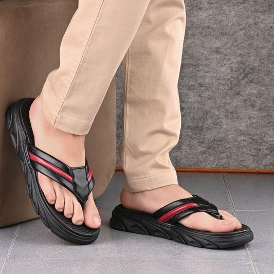 Men's Faux Leather Casual Slippers