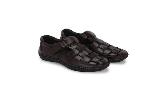 Knight Walkers Mens Dreamers Brown Leather Sandal