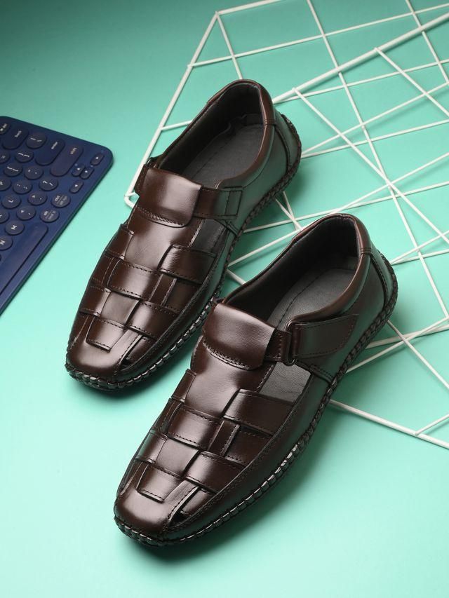 Knight Walkers Mens Dreamers Brown Leather Sandal
