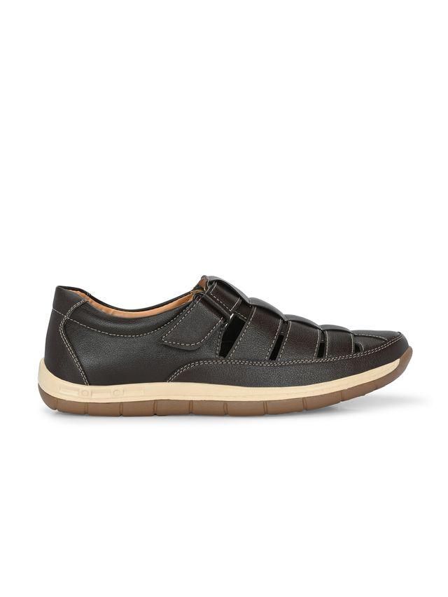 Knight Walkers Mens Luxury Delight Brown Leather Sandals