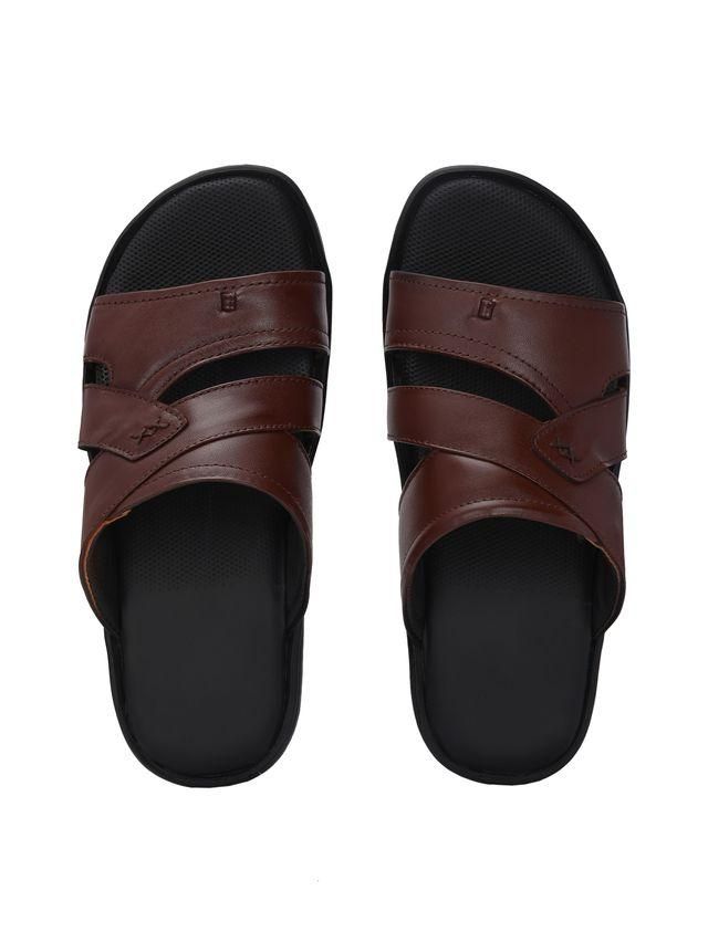Knight Walkers Men Cloud Nine Brown Leather Slippers