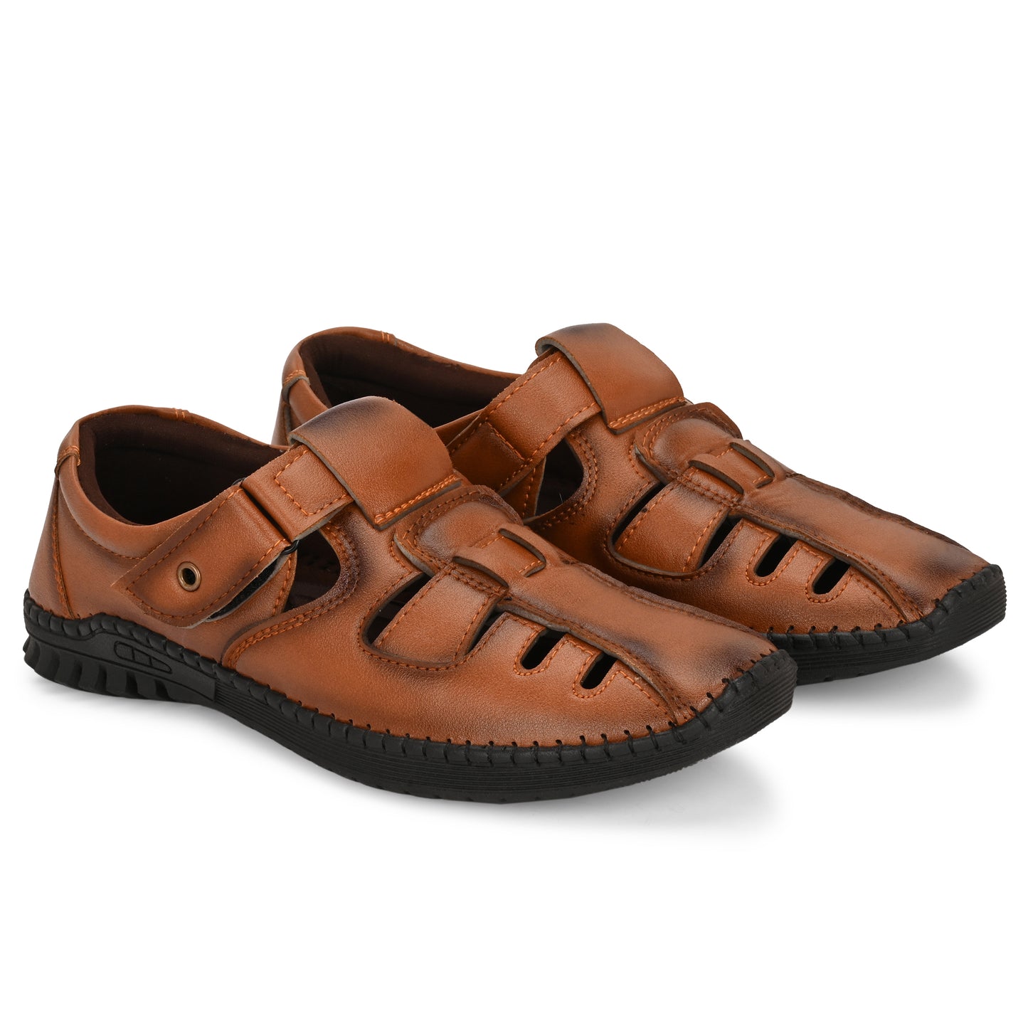 HANDCRAFETD PREMIUM TAN ROMAN SANDALS FOR MEN