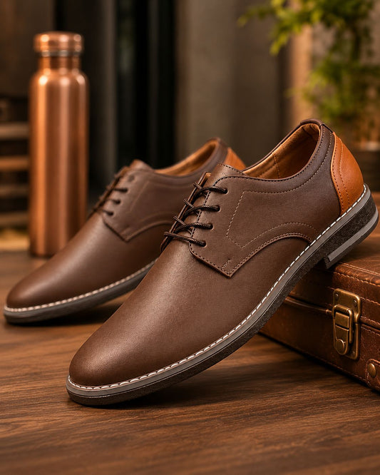 👞 Knight Walkers Ultra Lux Men’s Brown Derby Shoes