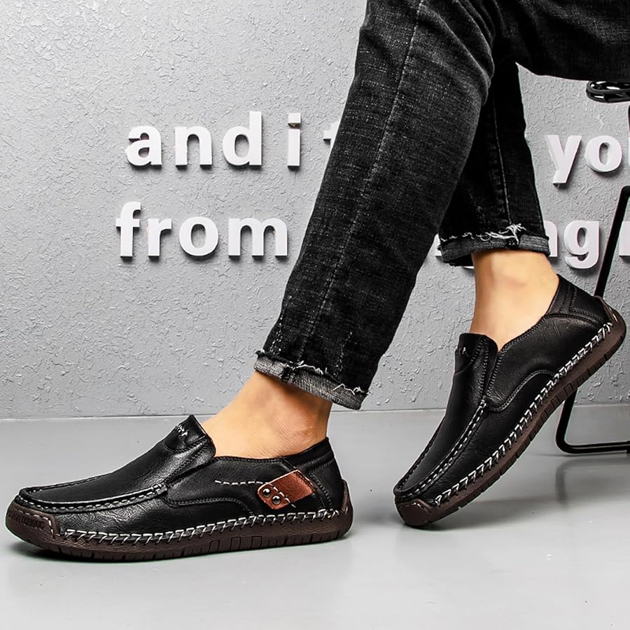 π₯Ώ Hand-Stitched Men's Outdoor Casual Slip-On Loafers π₯Ώ | Knight Walkers