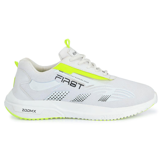 Knight Walkers Mesh Sneakers For Men White&Yellow