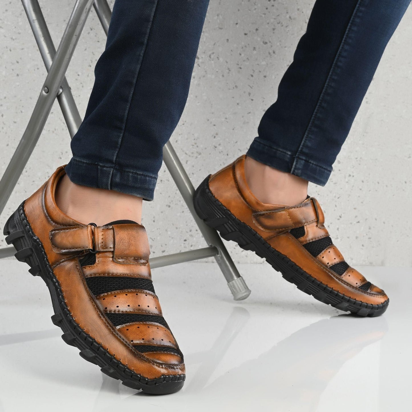 Men's Casual Roman Style Sandals Tan