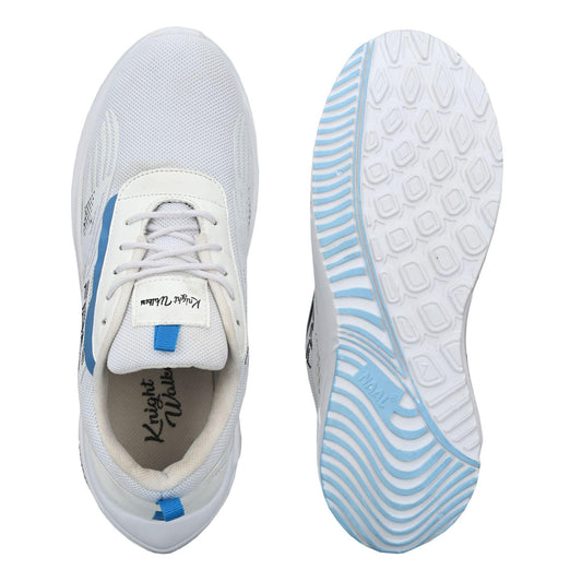 Knight Walkers Mesh Sneakers For Men White&Blue