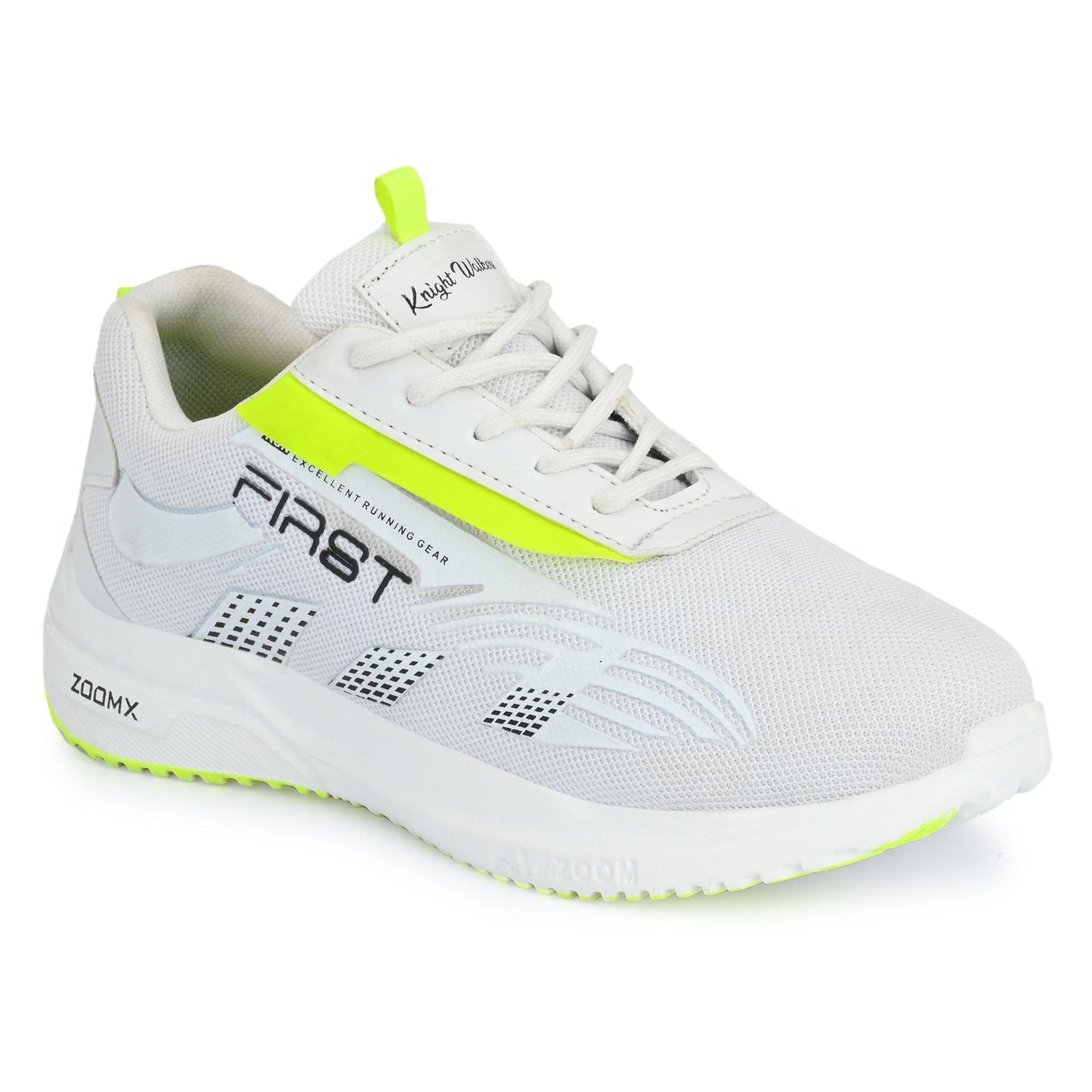 Knight Walkers Mesh Sneakers For Men White&Yellow
