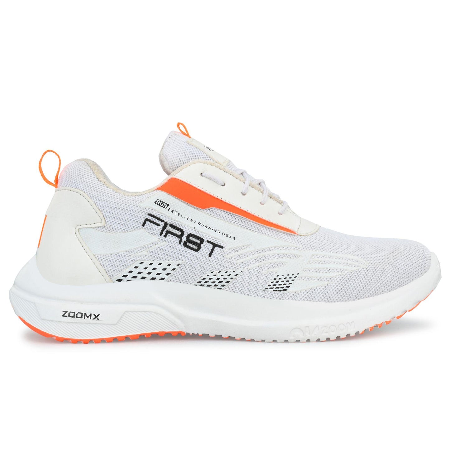 Knight Walkers Mesh Sneakers For Men White&Saffron