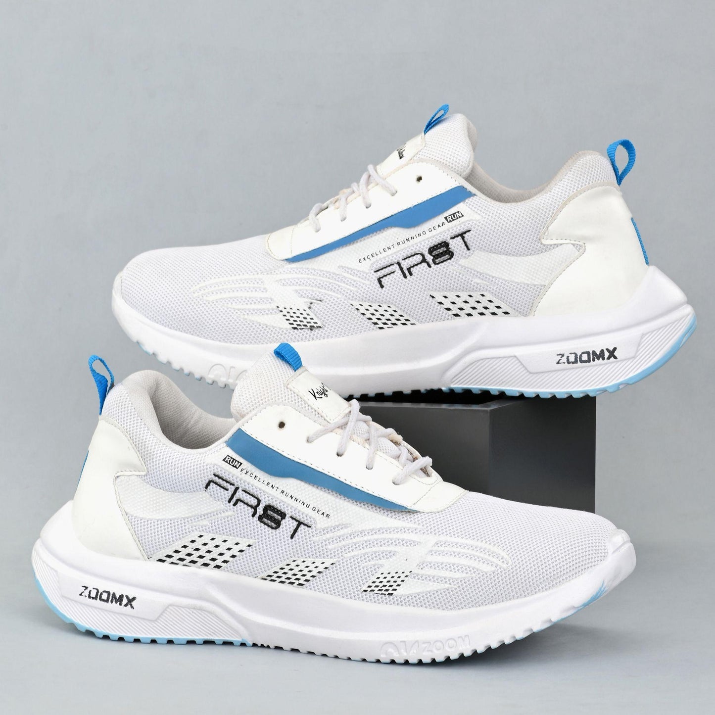 Knight Walkers Mesh Sneakers For Men White&Blue