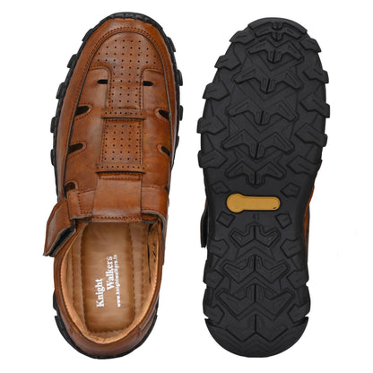 Black Roman Sandals For Men
