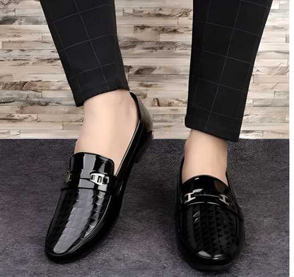 Men's Black Synthetic Loafer | Knight Walkers