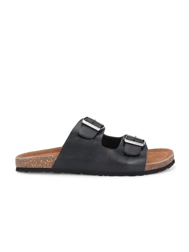 Knightwalkers Mens Arizona Black Leather Slippers