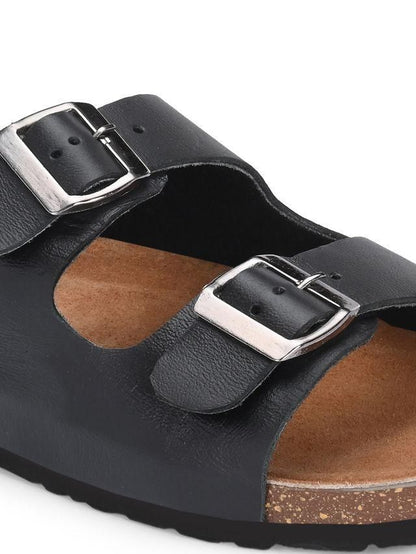 Knightwalkers Mens Arizona Black Leather Slippers