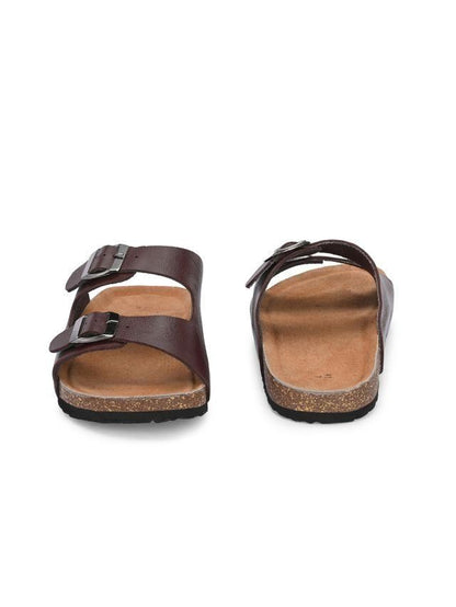 Knightwalkers Mens Arizona Cherry Leather Slippers