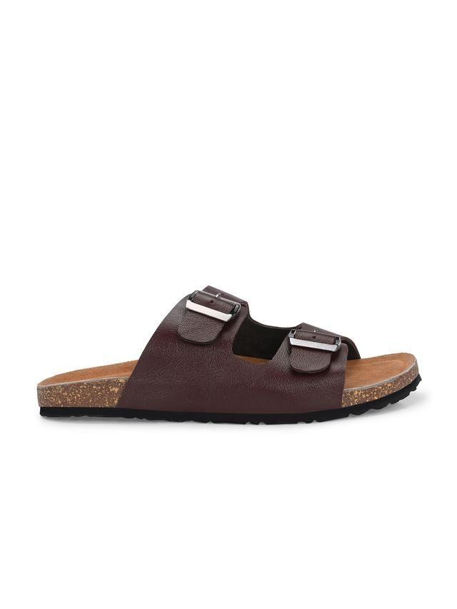 Knightwalkers Mens Arizona Cherry Leather Slippers