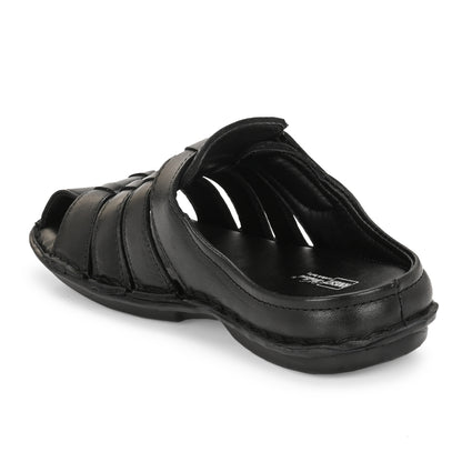 Knight Walkers Men's Premium Leather Slip-On Sandals