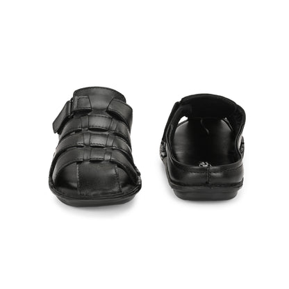 Knight Walkers Men's Premium Leather Slip-On Sandals