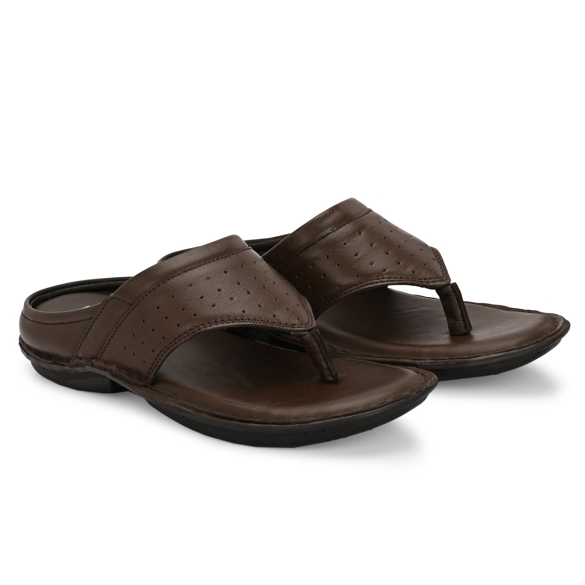 Knight Walkers Men's Premium Leather Toe-Loop Sandals