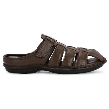 Knight Walkers Men's Premium Leather Slip-On Sandals