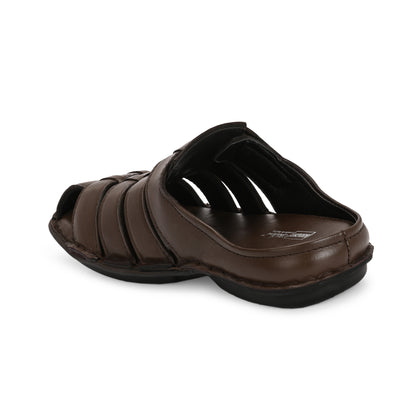 Knight Walkers Men's Premium Leather Slip-On Sandals