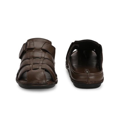 Knight Walkers Men's Premium Leather Slip-On Sandals