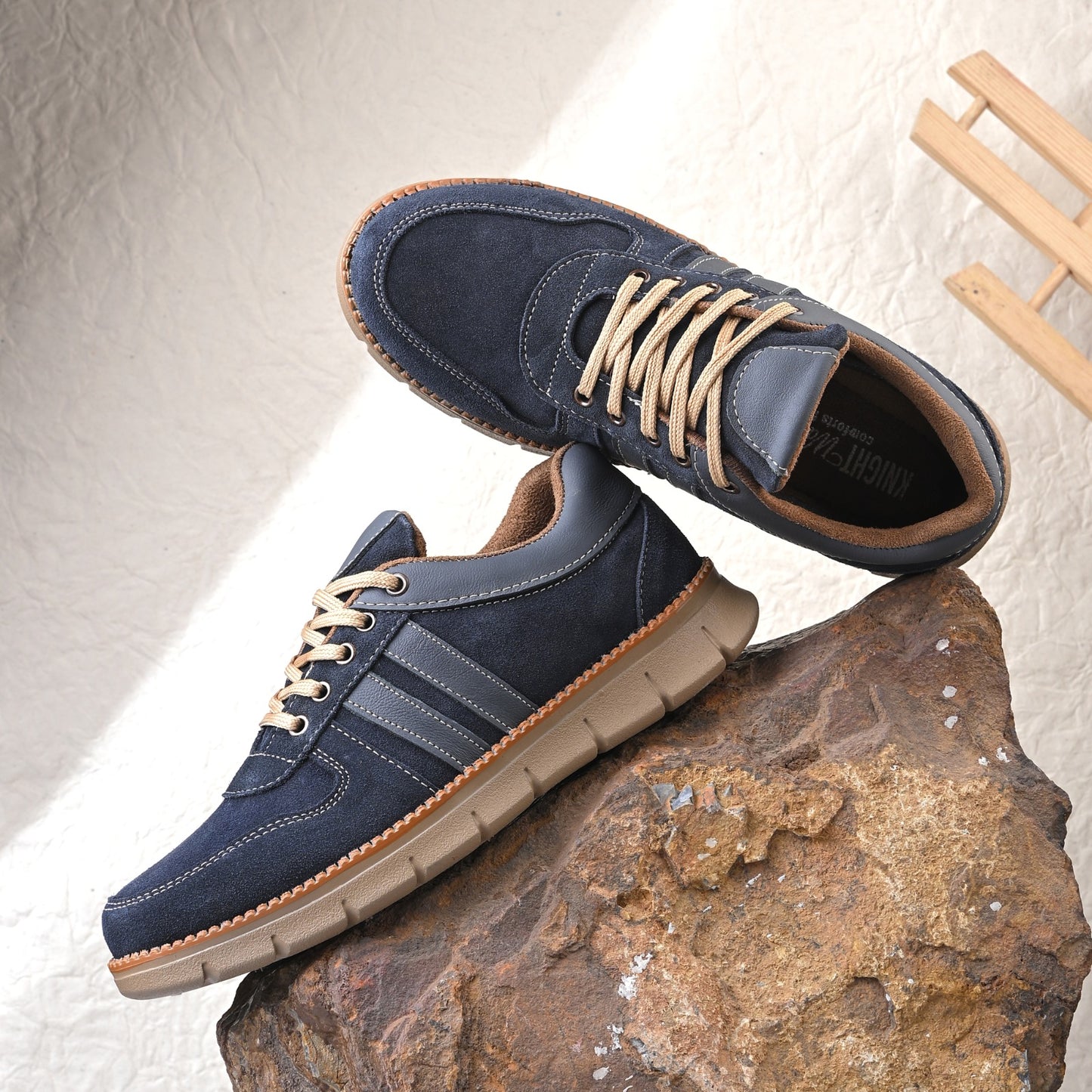 👟 Knight Walkers Men's Casual Suede Leather Luxury Sneakers
