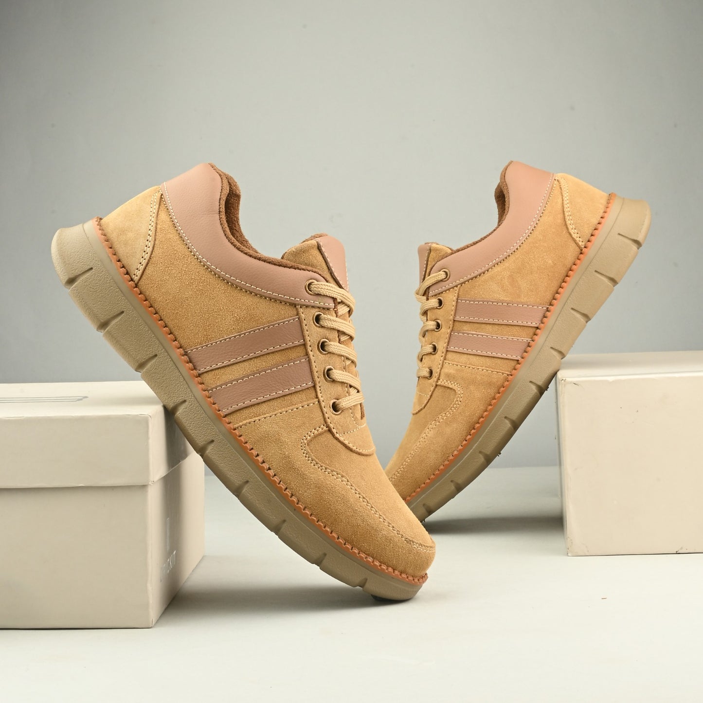 👟 Knight Walkers Men's Casual Suede Leather Luxury Sneakers