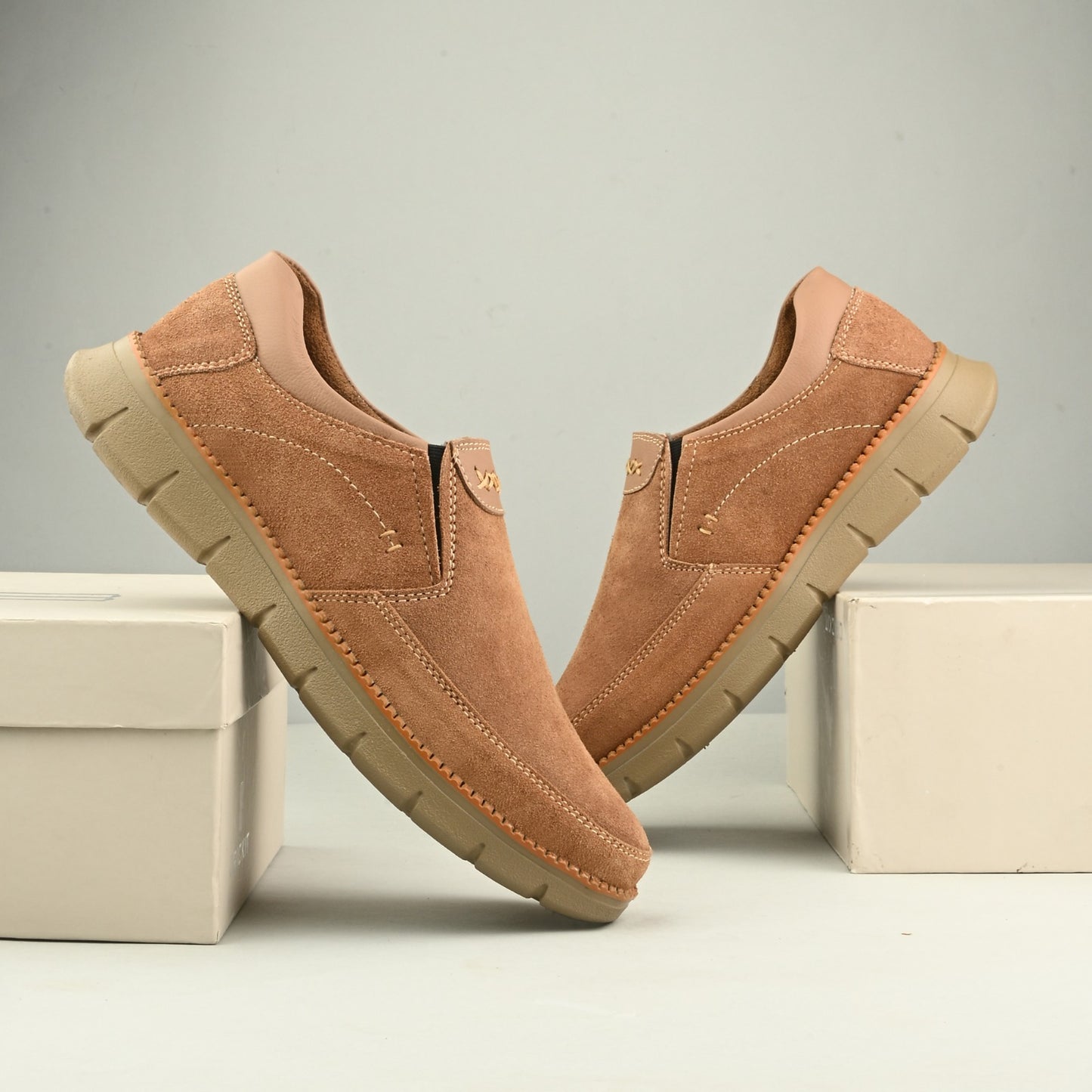 👟 Knight Walkers Men's Casual Suede Leather Ultra Luxury Slip-On Sneakers