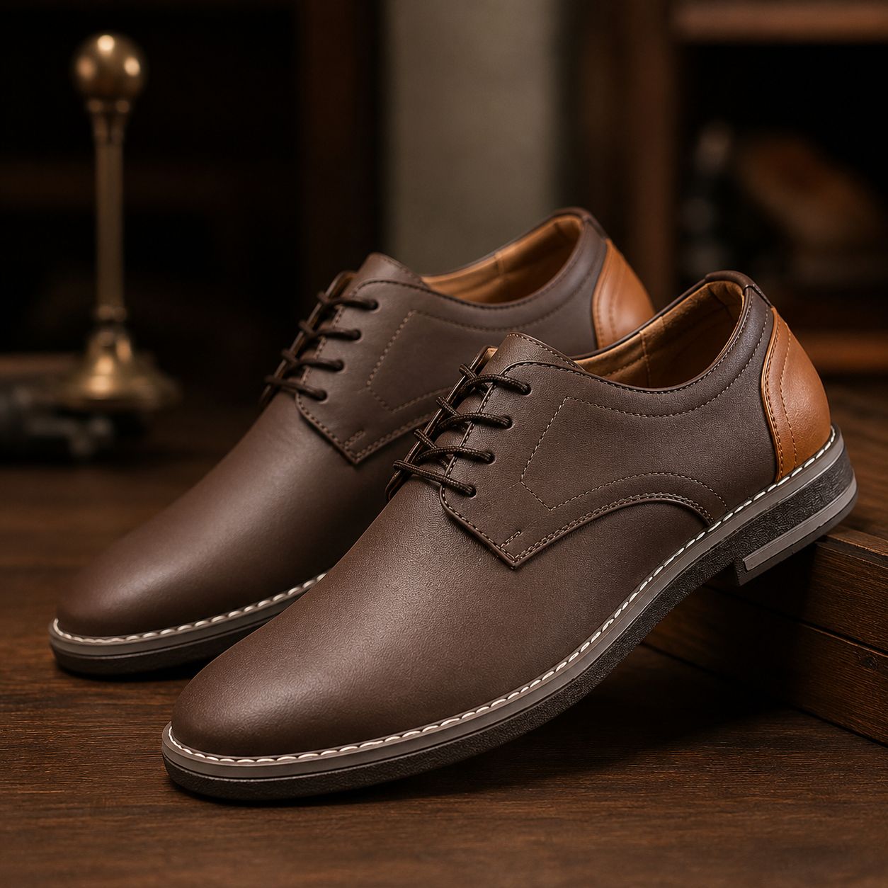 👞 Knight Walkers Ultra Lux Men’s Brown Derby Shoes