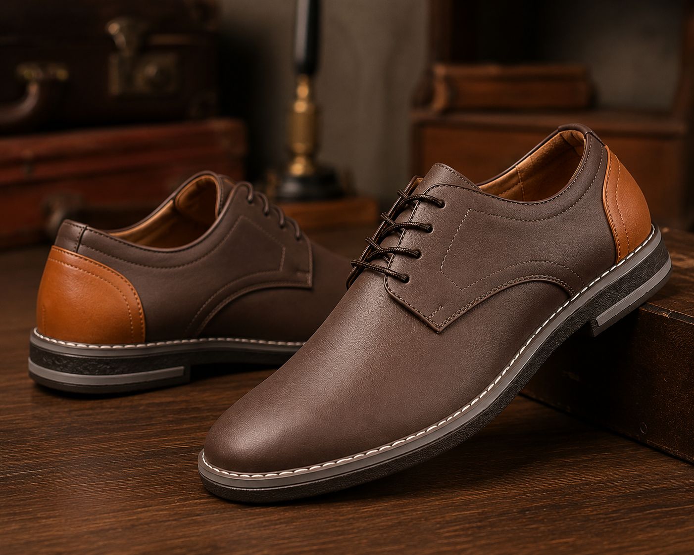 👞 Knight Walkers Ultra Lux Men’s Brown Derby Shoes
