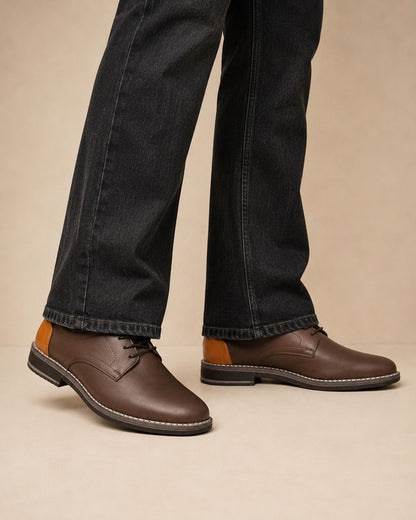 👞 Knight Walkers Ultra Lux Men’s Brown Derby Shoes