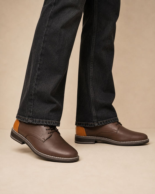 👞 Knight Walkers Ultra Lux Men’s Brown Derby Shoes