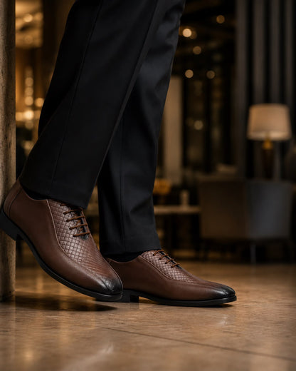 👞 Knight Walkers Luxe Weave Formal Shoes
