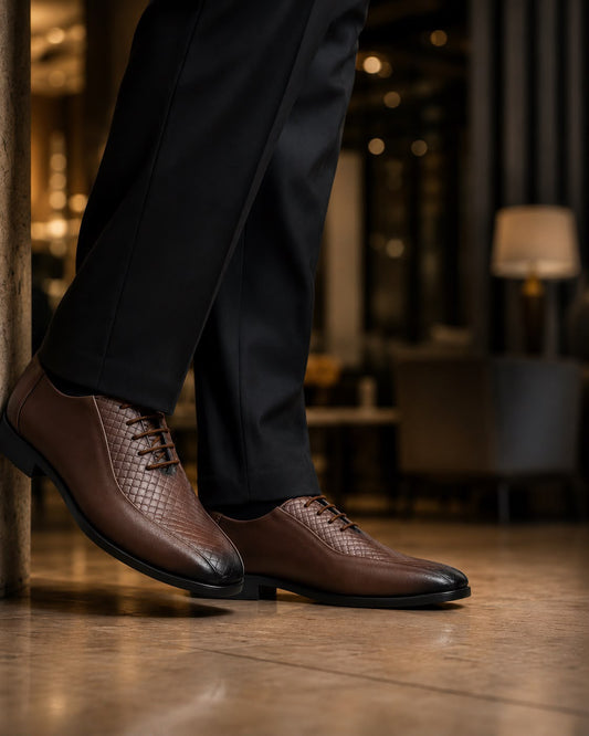 👞 Knight Walkers Luxe Weave Formal Shoes
