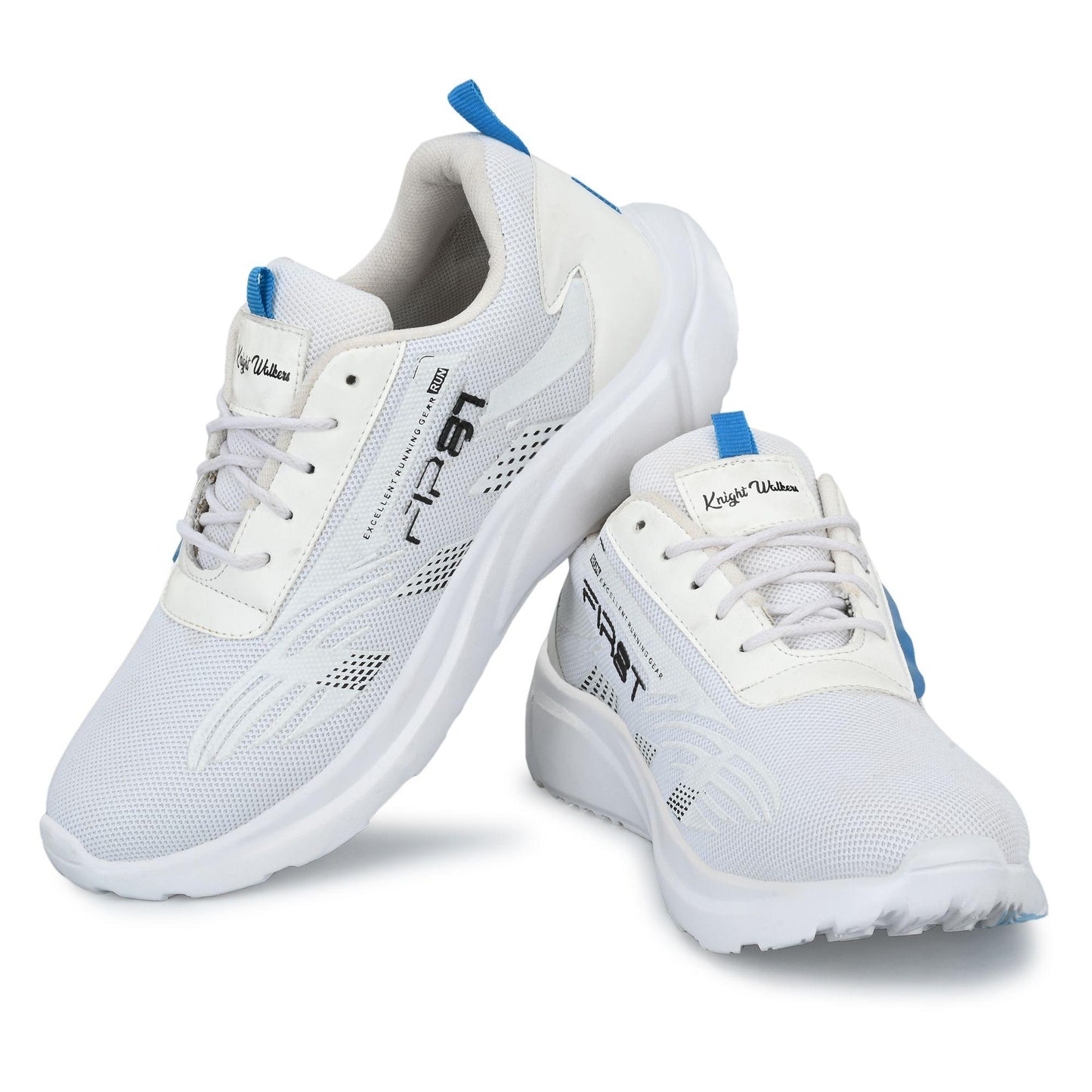 Knight Walkers Mesh Sneakers For Men White&Blue